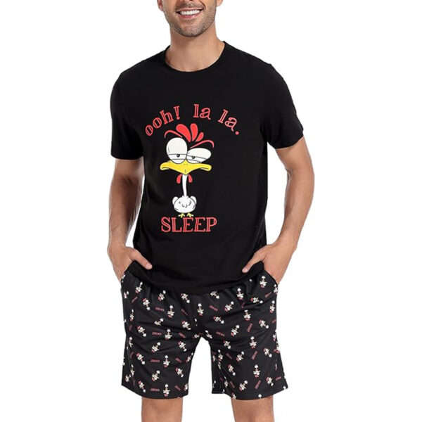 Men's Cotton Pajamas Sets V Neck Lounge Set Sleepwears with Pocket