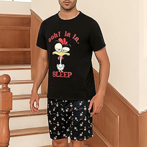 Men's Cotton Pajamas Sets V Neck Lounge Set Sleepwears with Pocket - Image 5