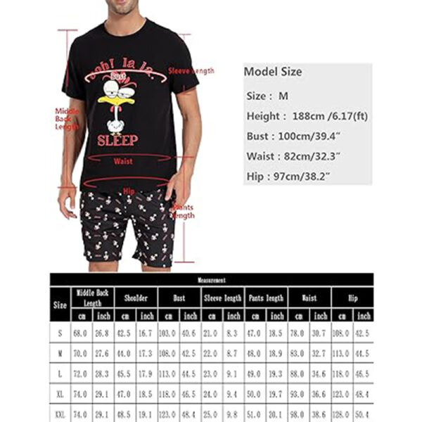 Men's Cotton Pajamas Sets V Neck Lounge Set Sleepwears with Pocket - Image 6